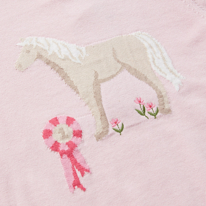 Eleanor Charles Girls The Palomino Intarsia Jumper