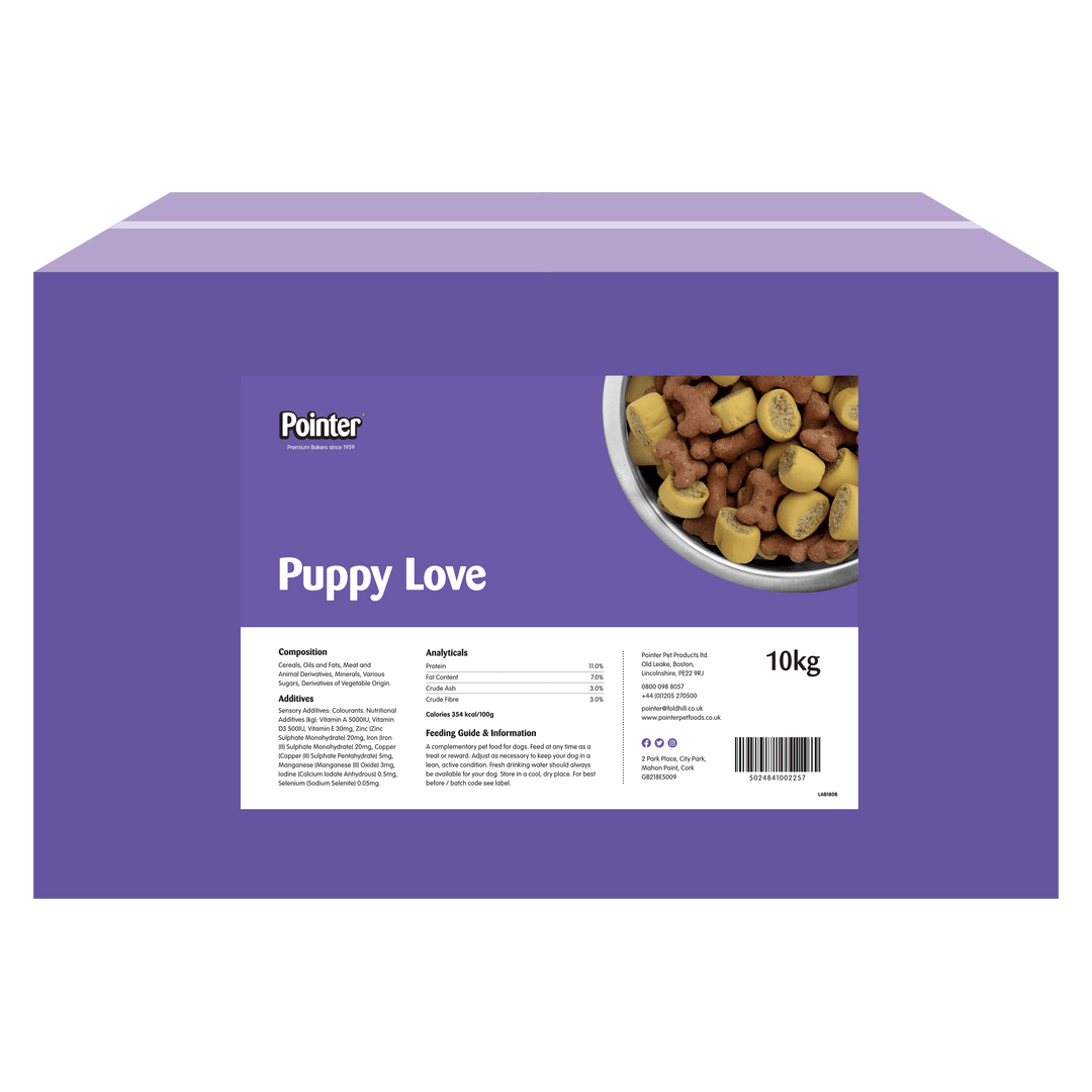 Pointer Puppy Love Biscuit Dog Treats Bulk Box