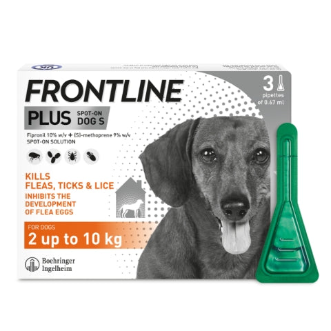 Frontline Plus Spot On Flea Treatment for Small Dogs (2-10kg) 1 Pipette