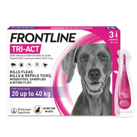 Frontline Tri-Act Spot-on for Large Dogs 20-40kg