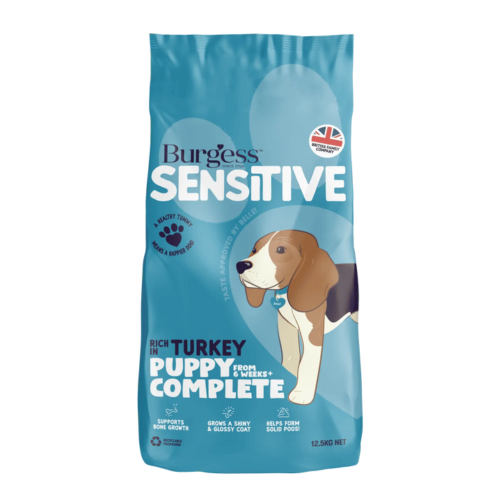 Burgess Sensitive Puppy Food with Turkey & Rice 12.5kg