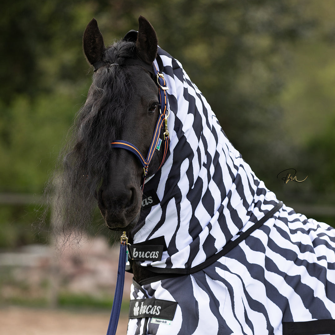 Bucas Buzz- Off Full Neck Zebra Fly Rug
