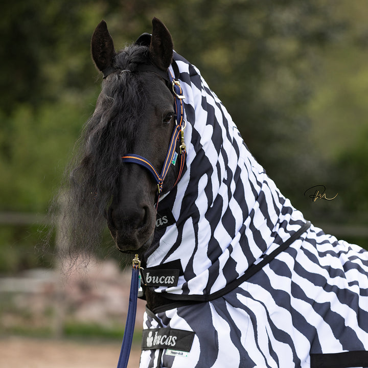 Bucas Buzz- Off Full Neck Zebra Fly Rug