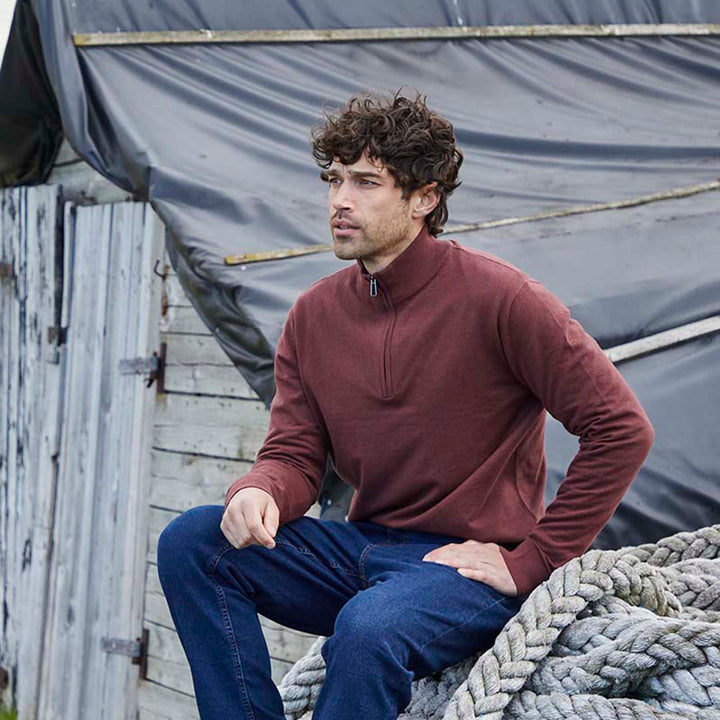 Ridgeline Mens Hartland 1/4 Zip Knit