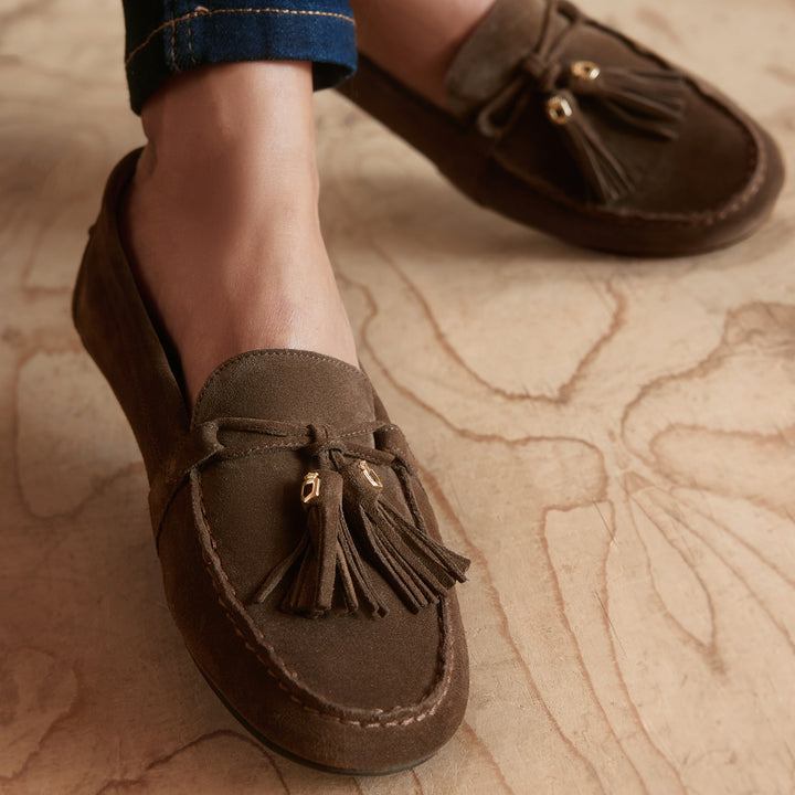 Fairfax & Favor Ladies Limited Edition Fog Suede Rutland Driver