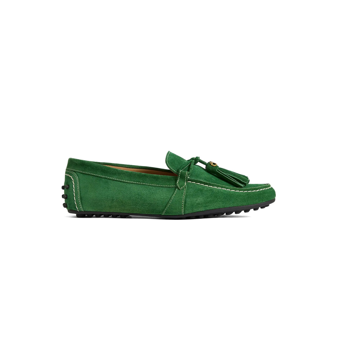Fairfax & Favor Ladies Rutland Driver - Clover Green Suede