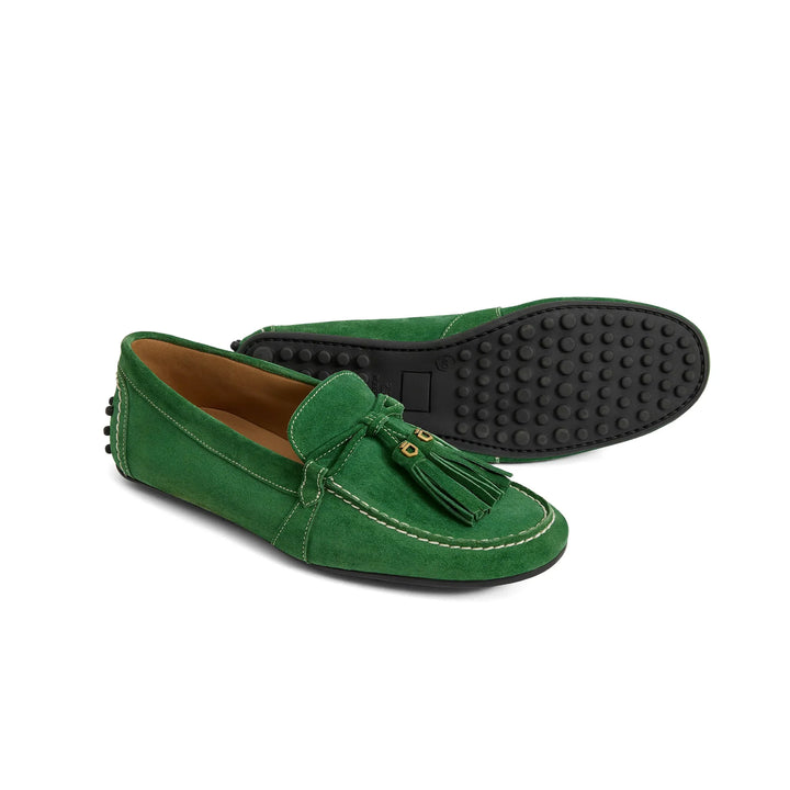 Fairfax & Favor Ladies Rutland Driver - Clover Green Suede