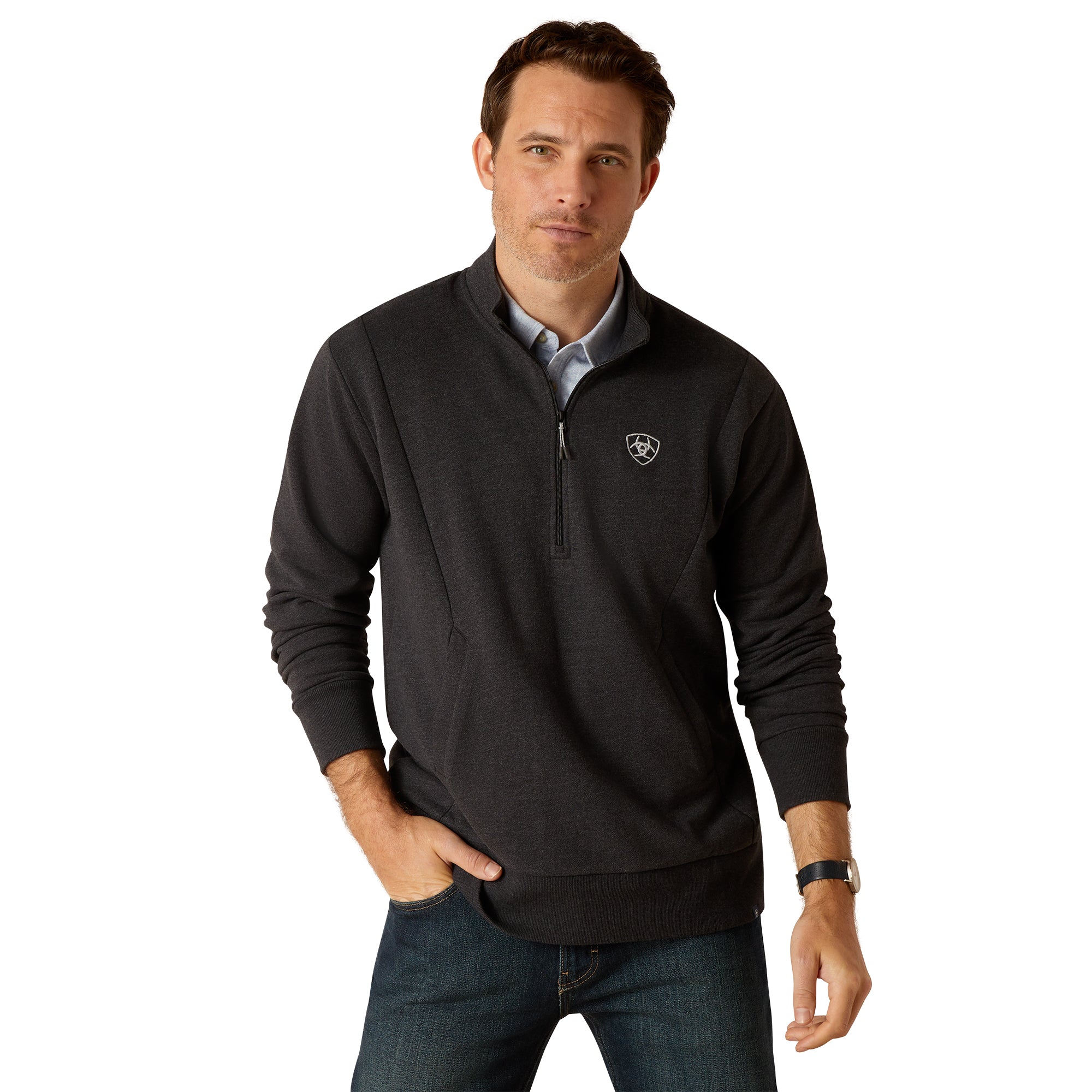 Ariat Mens Friday Cotton 1 2 Zip Sweatshirt