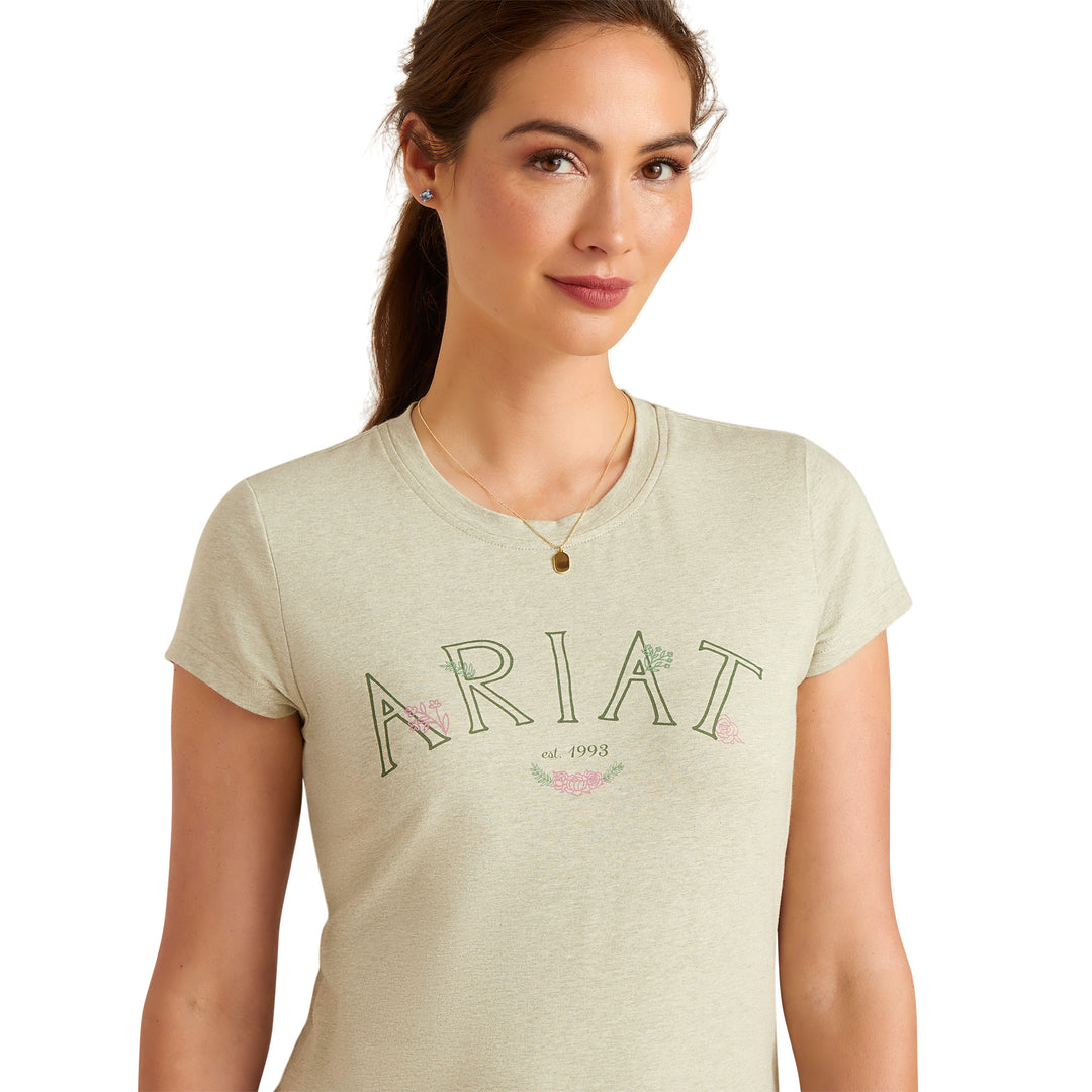 Ariat Ladies Posey Short Sleeve T-Shirt#Light Green