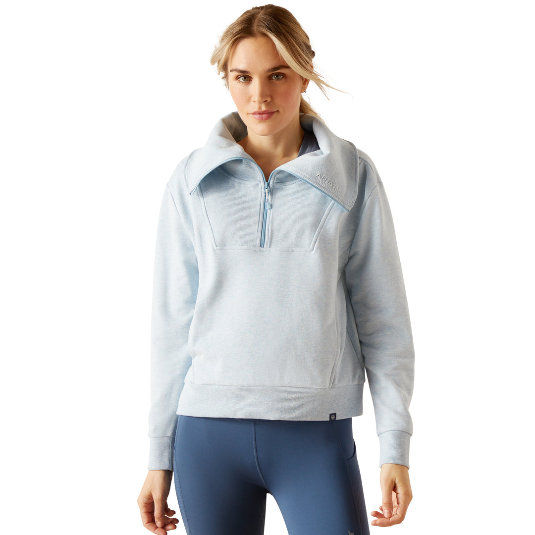 Ariat Ladies Fern 1/2 Zip Sweatshirt#Blue