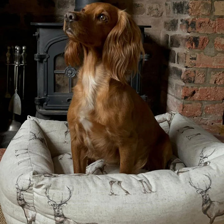 Snug & Cosy Rectangle Moorland Stag Dog Bed