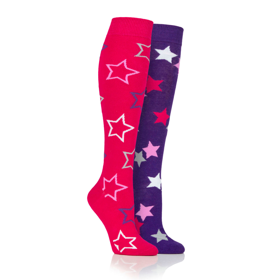 Platinum Junior Lightweight Jaquard Star Socks - Ludlow