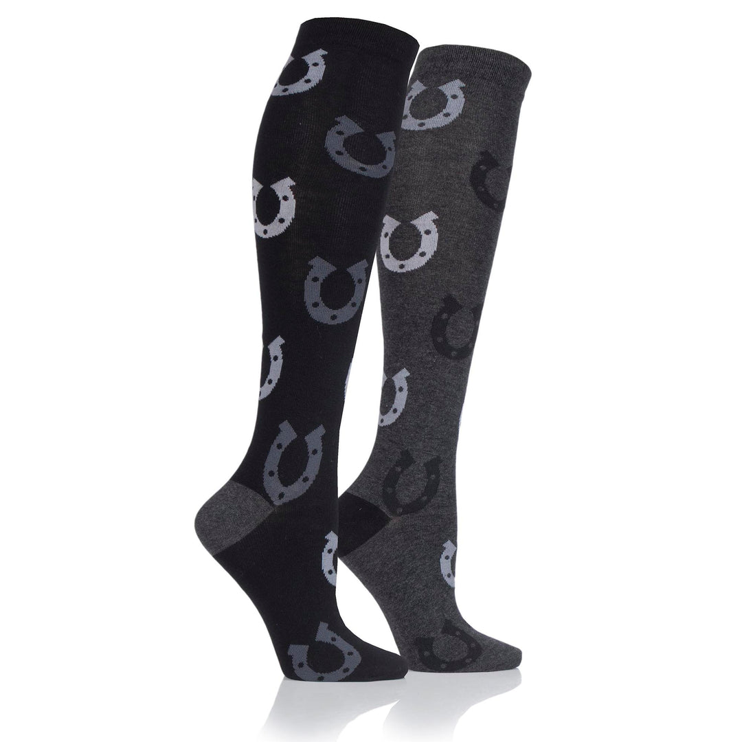 Platinum Ladies Lightweight Horseshoe Socks - Redcar