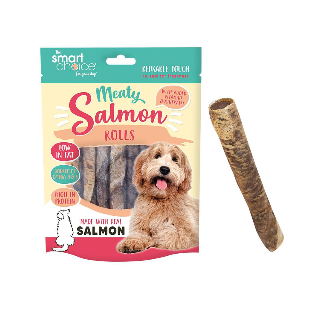 Smart Choice Salmon Skin Rolls Dog Treat