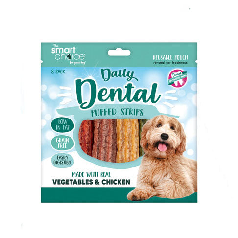 Smart Choice Dental Puffed Strips Dog Treats