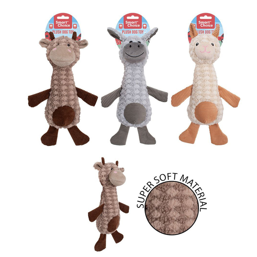 Smart Choice Squeaky Plush Long Animal Dog Toy