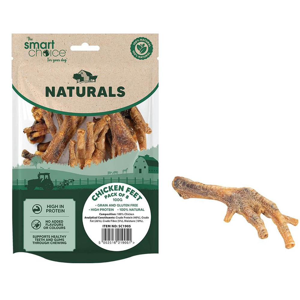 Smart Choice Natural Chicken Feet Dog Treat