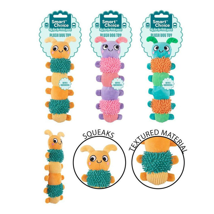 Smart Choice 3 Squeaker Plush Dog Toy
