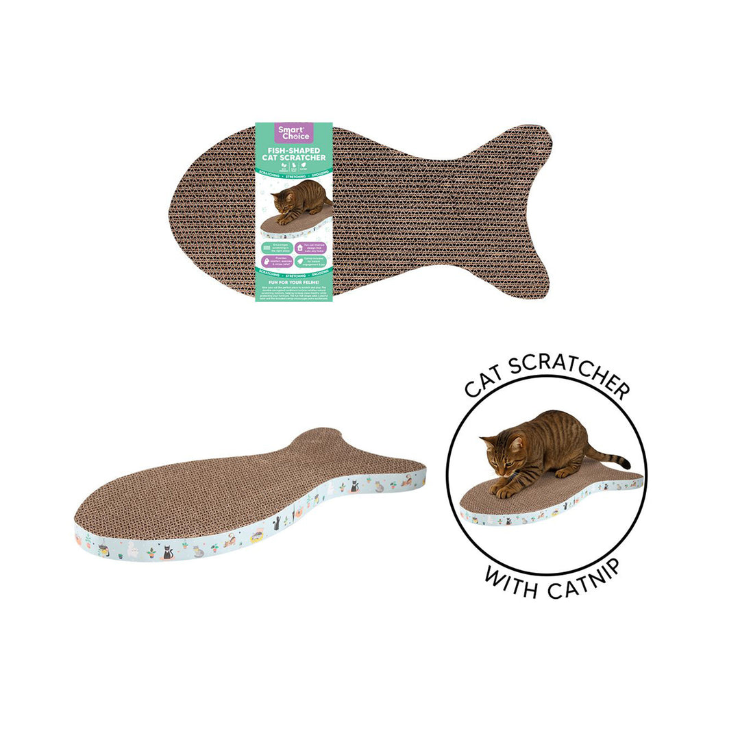 Smart Choice Fish Shaped Cardboard Cat Scratcher