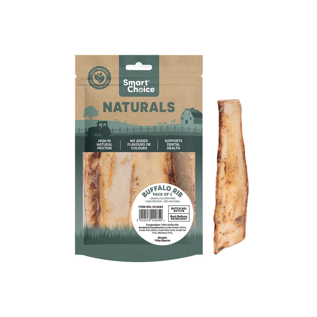 Smart Choice Natural Buffalo Rib Dog Treat