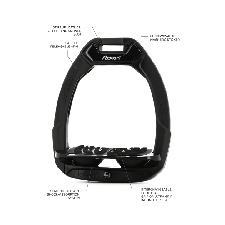 Flex-On Safe-on Inclined Ultra Grip Stirrups