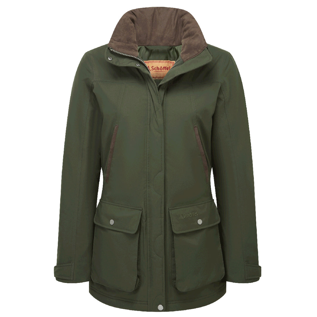 The Schoffel Womens Rockingham Coat II in Dark Green#Dark Green