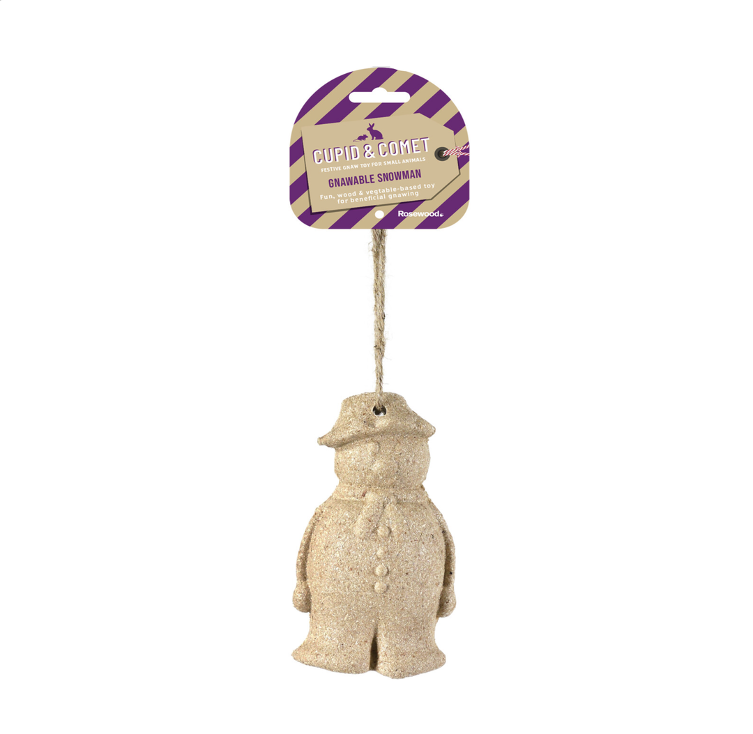 Rosewood Christmas Hanging Snowman Gnaw For Small Animals