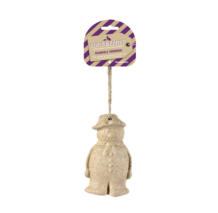 Rosewood Christmas Hanging Snowman Gnaw For Small Animals
