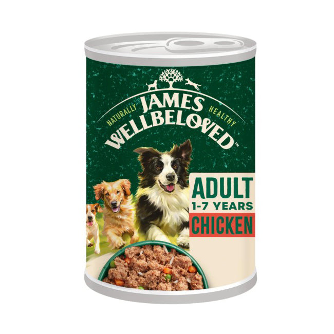 James Wellbeloved Adult Chicken & Rice Wet Dog Food Tin