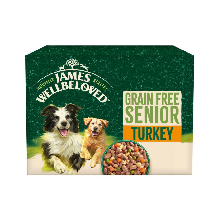 James Wellbeloved Senior Turkey Grain Free Wet Dog Food Pouches