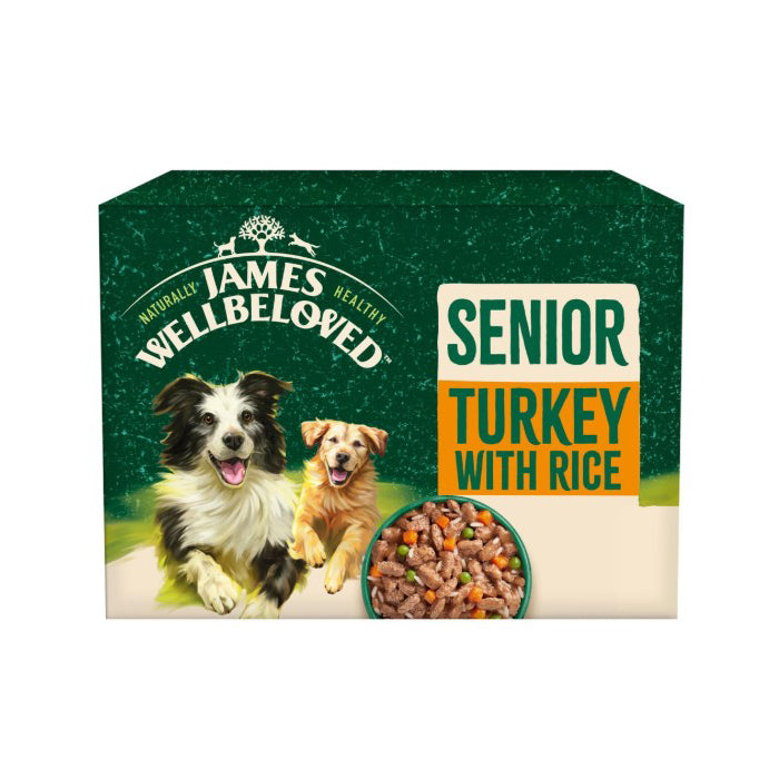 James Wellbeloved Senior Turkey & Rice Wet Dog Food Pouches