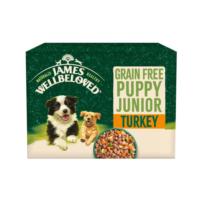 James Wellbeloved Puppy Turkey Grain Free Wet Dog Food Pouches
