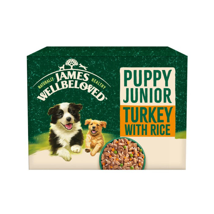 James Wellbeloved Puppy Turkey & Rice Wet Dog Food Pouches