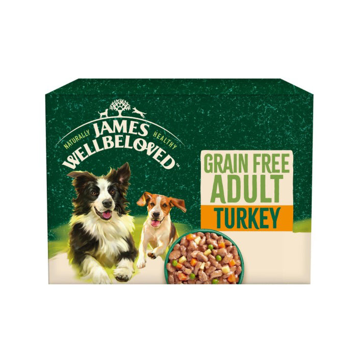 James Wellbeloved Adult Turkey Grain Free Wet Dog Food Pouches
