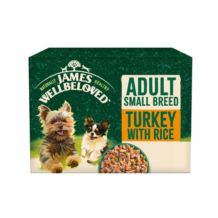 James Wellbeloved Adult Small Breed Turkey & Rice Wet Dog Food Pouches