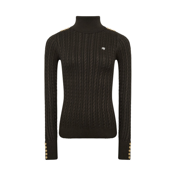 Holland Cooper Ladies Seattle Roll Neck Cable Knit