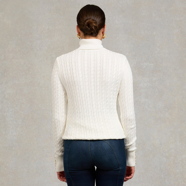 Holland Cooper Ladies Seattle Roll Neck Cable Knit