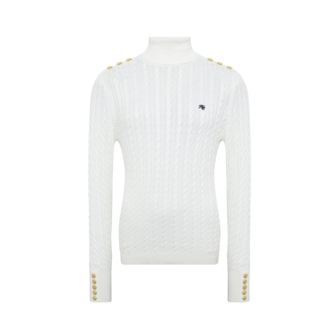 Holland Cooper Ladies Seattle Roll Neck Cable Knit