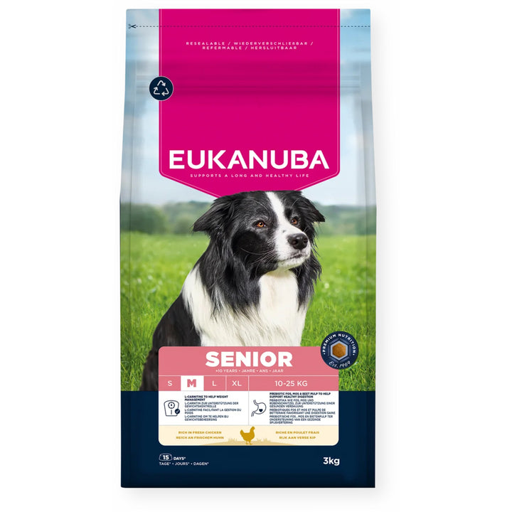 Eukanuba Senior Medium Breed Dog Food with Chicken