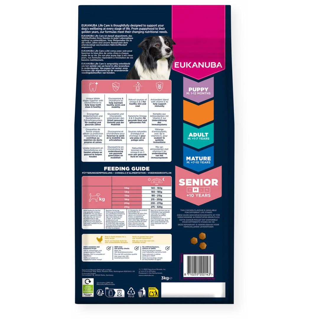 Eukanuba Senior Medium Breed Dog Food with Chicken