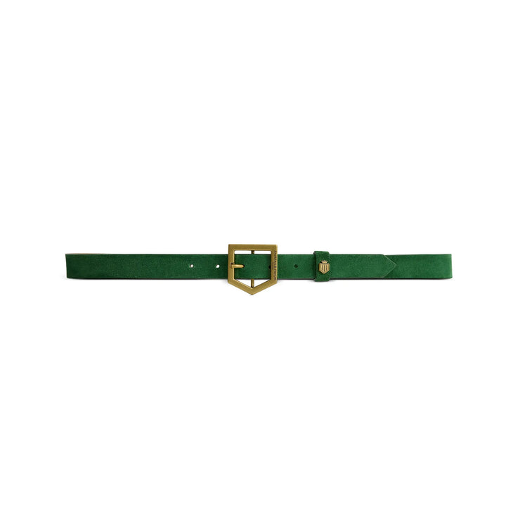 Fairfax & Favor Ladies Sennowe Belt - Clover Green Suede