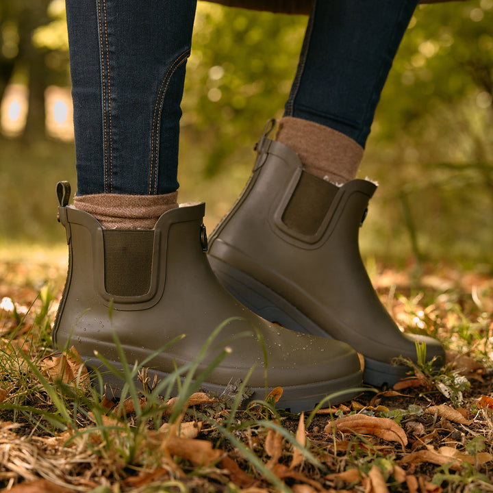 Holland Cooper Ladies Sherpa Lined Chunky Chelsea Wellington