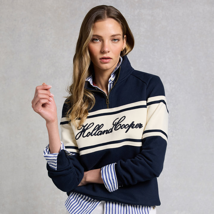 Holland Cooper Ladies Signature Quarter Zip Sweat