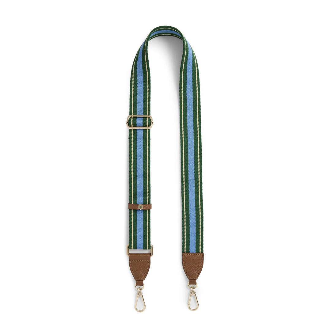Fairfax & Favor Signature Webbing Strap - Clover Green/Sky Blue
