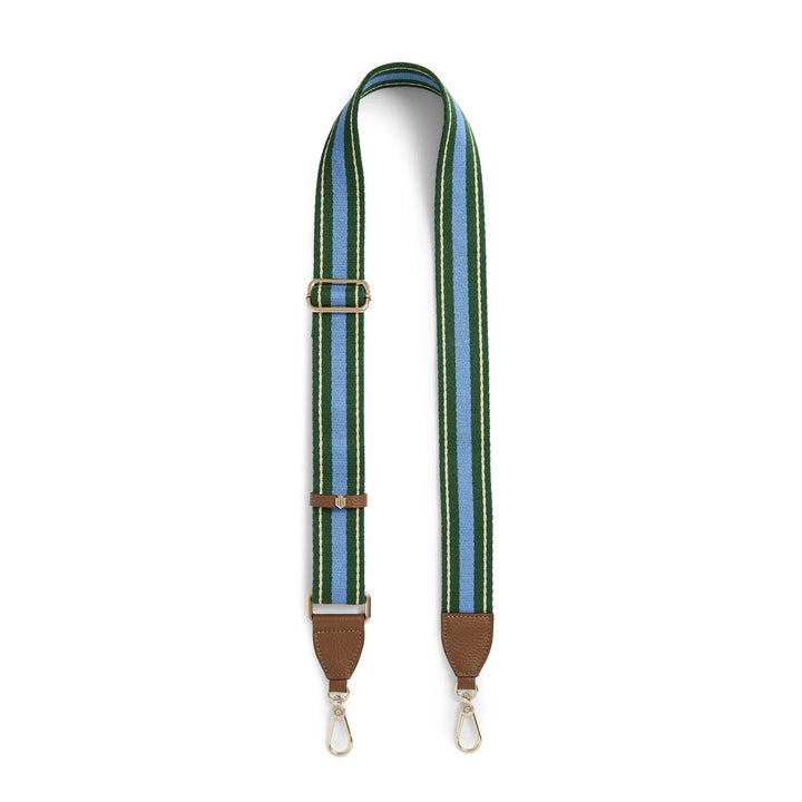 Fairfax & Favor Signature Webbing Strap - Clover Green/Sky Blue