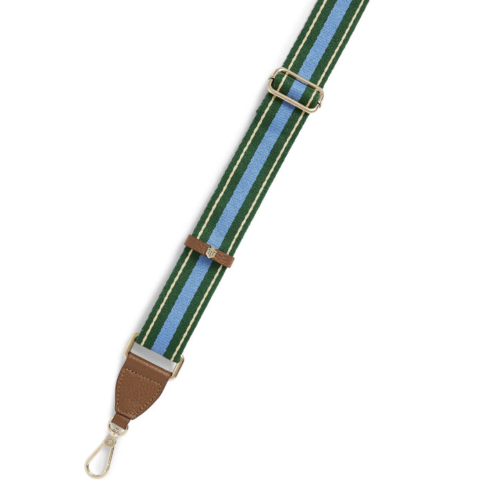 Fairfax & Favor Signature Webbing Strap - Clover Green/Sky Blue