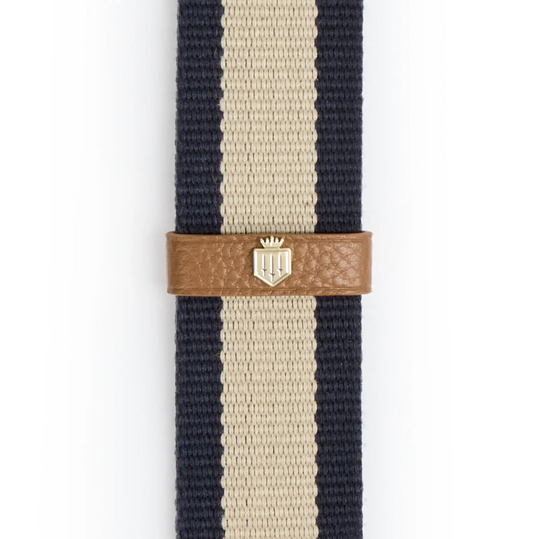 Fairfax & Favor Signature Webbing Strap - Navy/Cream