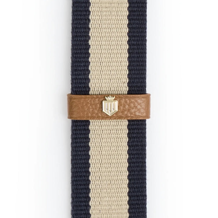Fairfax & Favor Signature Webbing Strap - Navy/Cream