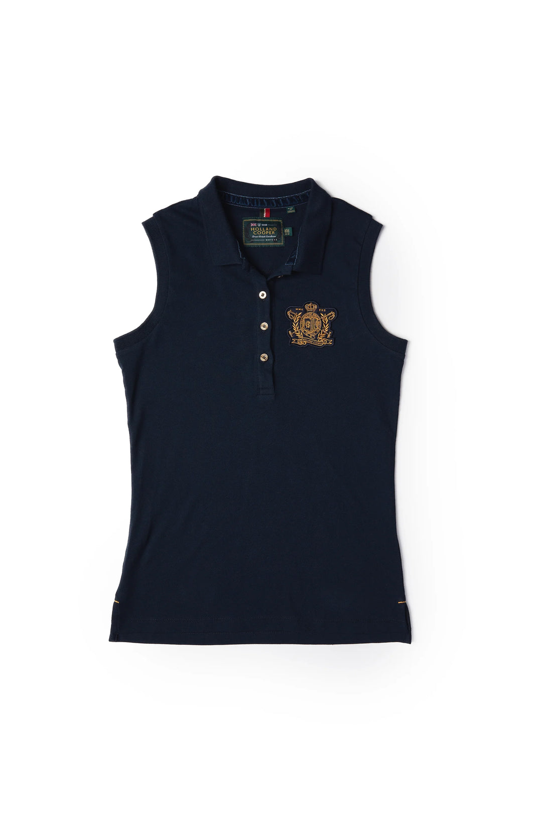 Holland Cooper Ladies Sleeveless Polo in Navy#Navy