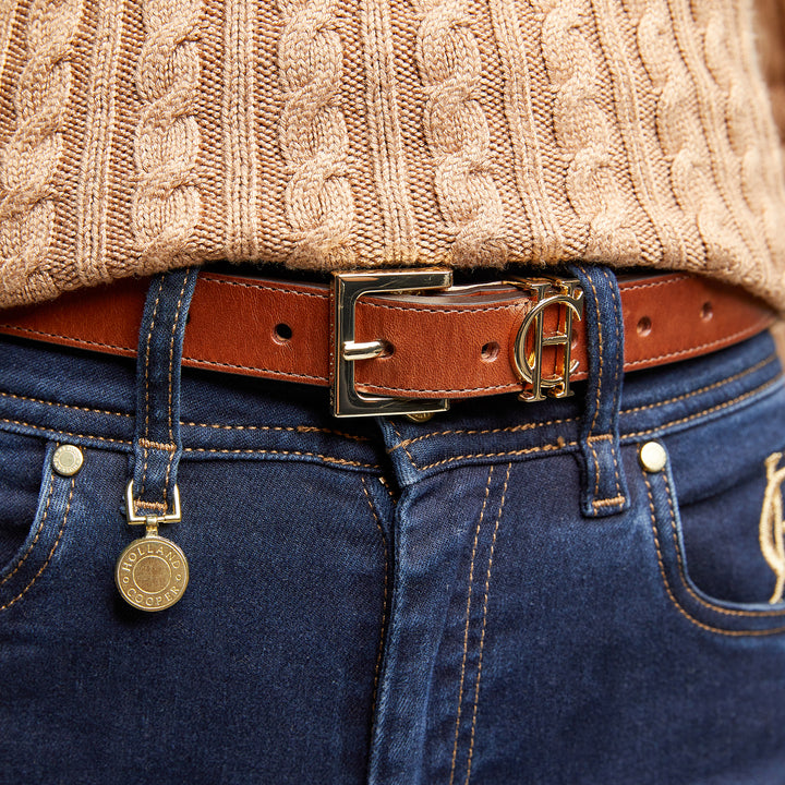 Holland Cooper Ladies HC Slim Logo Belt
